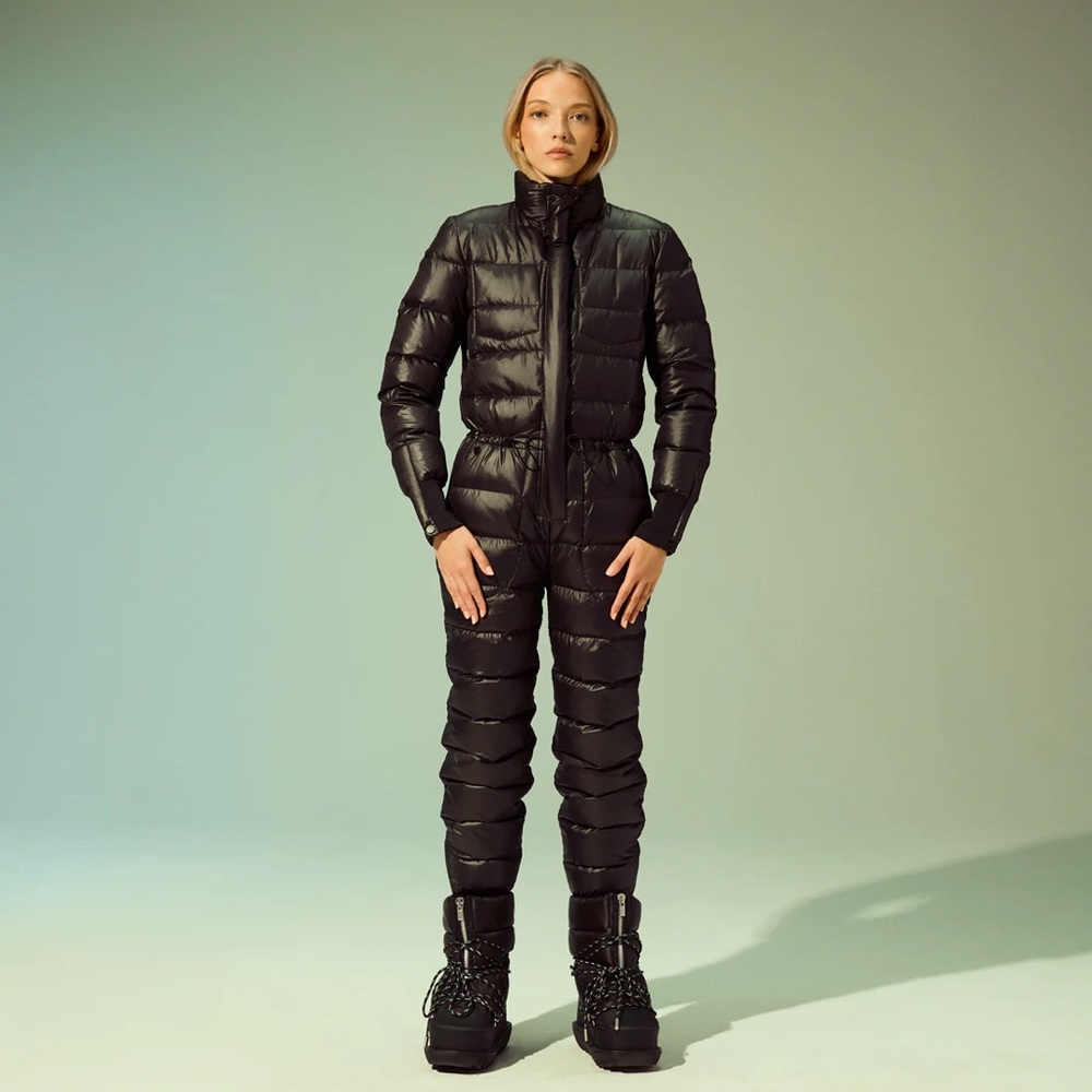 Ethical Goose Down Brand New Luxton Jumpsuit Number 2.1 Black Size Large Skiing
